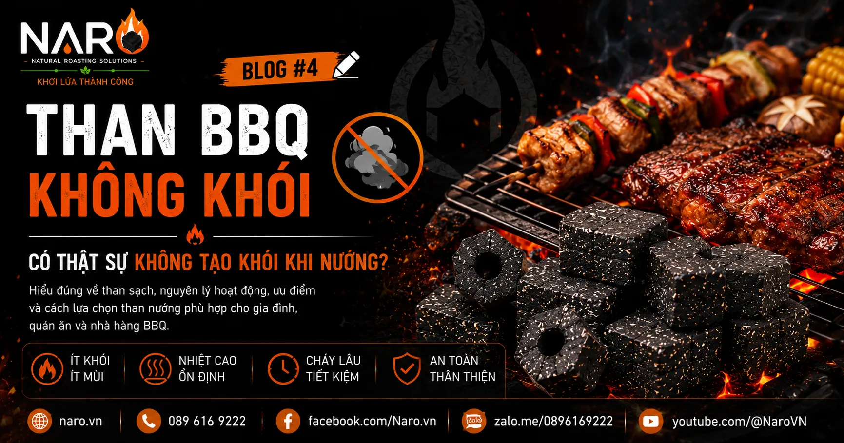 Than BBQ không khói là gì? Có thật sự không tạo khói khi nướng?