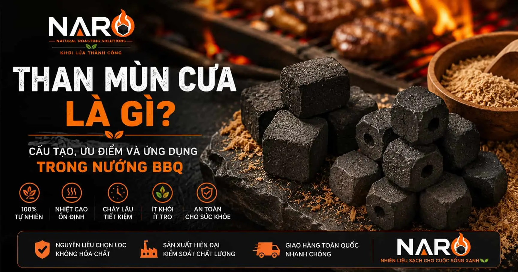 Than mùn cưa là gì? Cấu tạo, ưu điểm và ứng dụng trong BBQ
