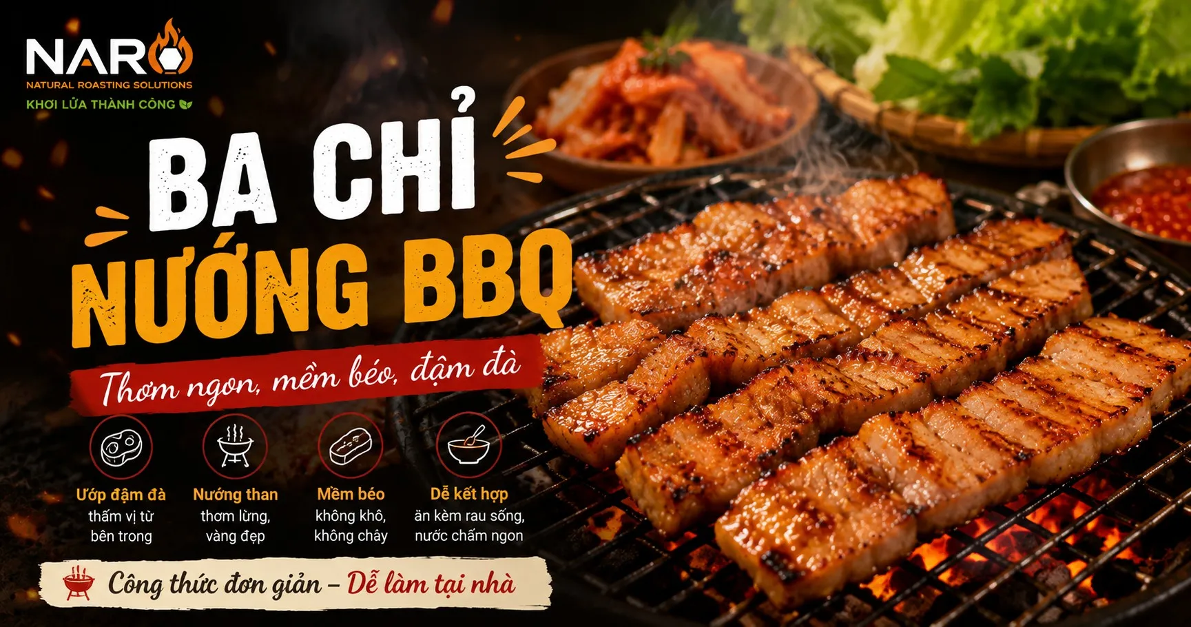 Ba chỉ nướng BBQ thơm ngon tại nhà: Cách ướp và nướng mềm ngon
