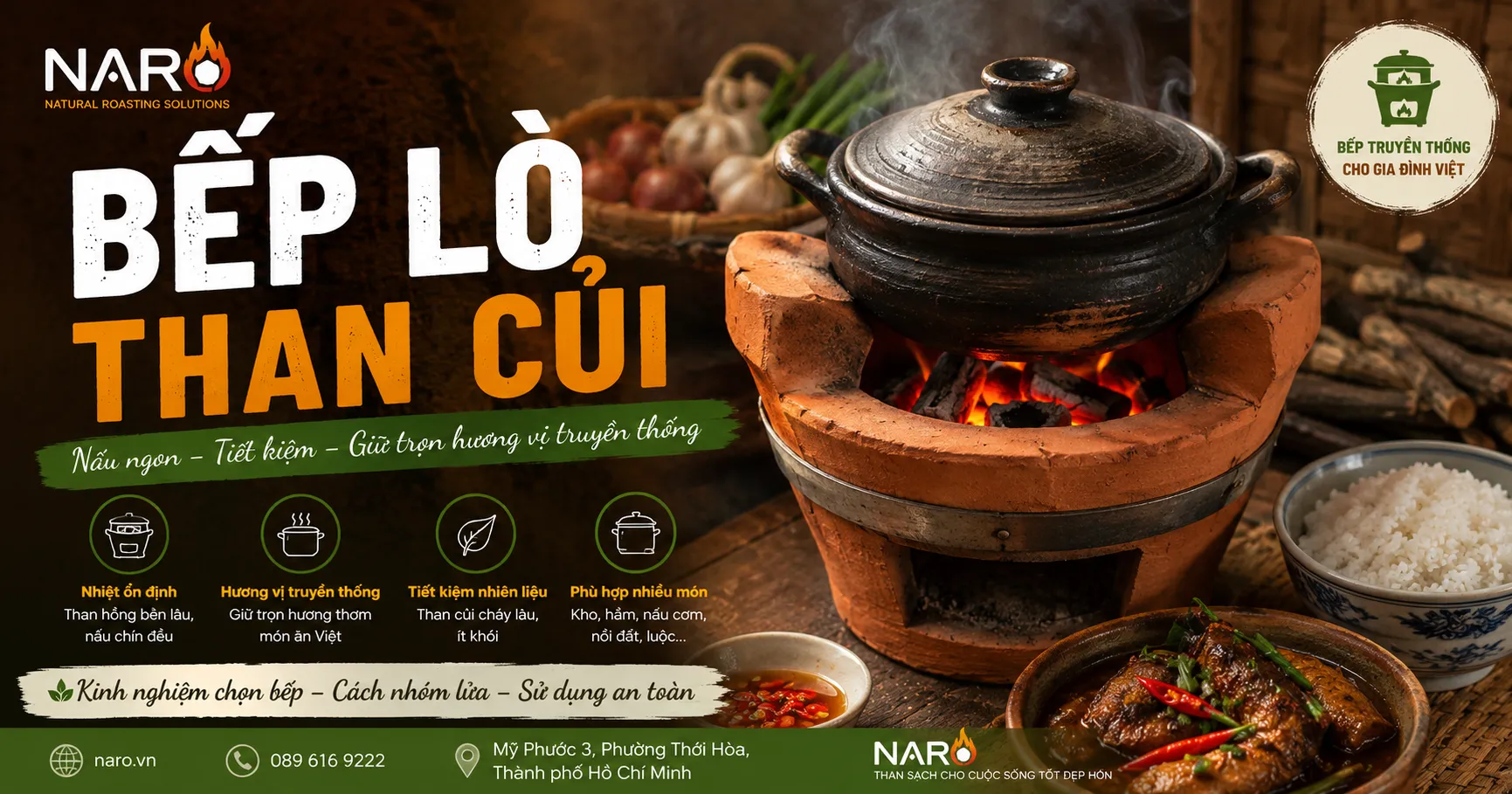 Bếp lò than củi là gì? Cách chọn bếp và sử dụng an toàn