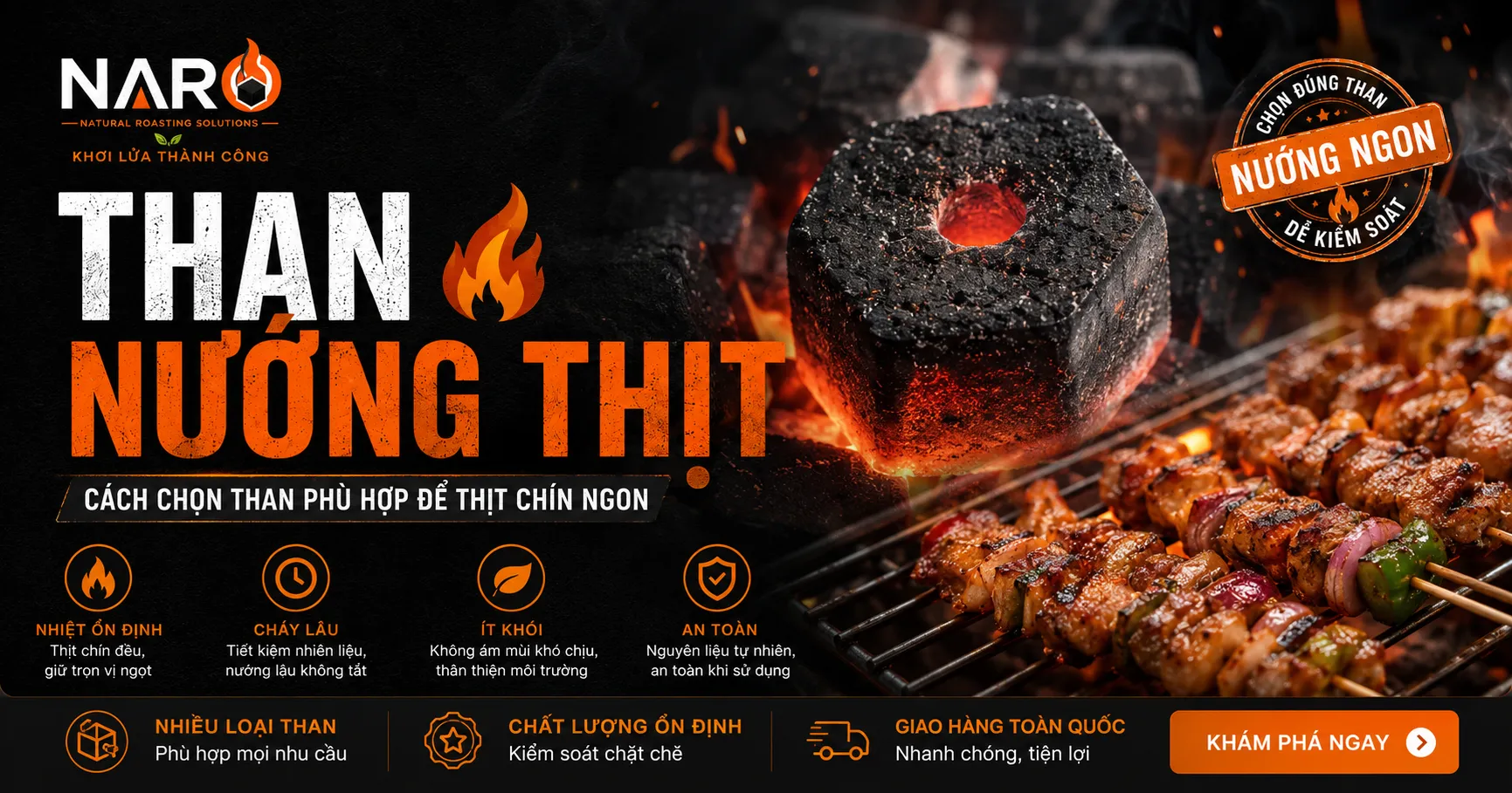 Than nướng thịt: Cách chọn than phù hợp để thịt chín ngon