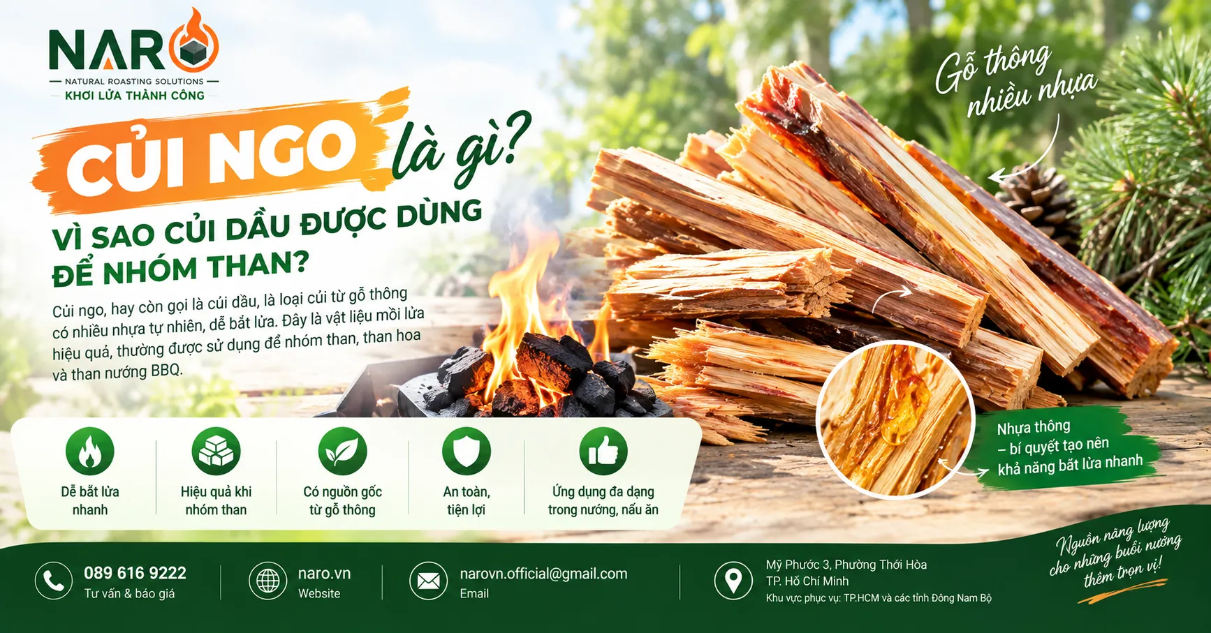 Củi ngo là gì? Vì sao củi dầu được dùng để nhóm than?