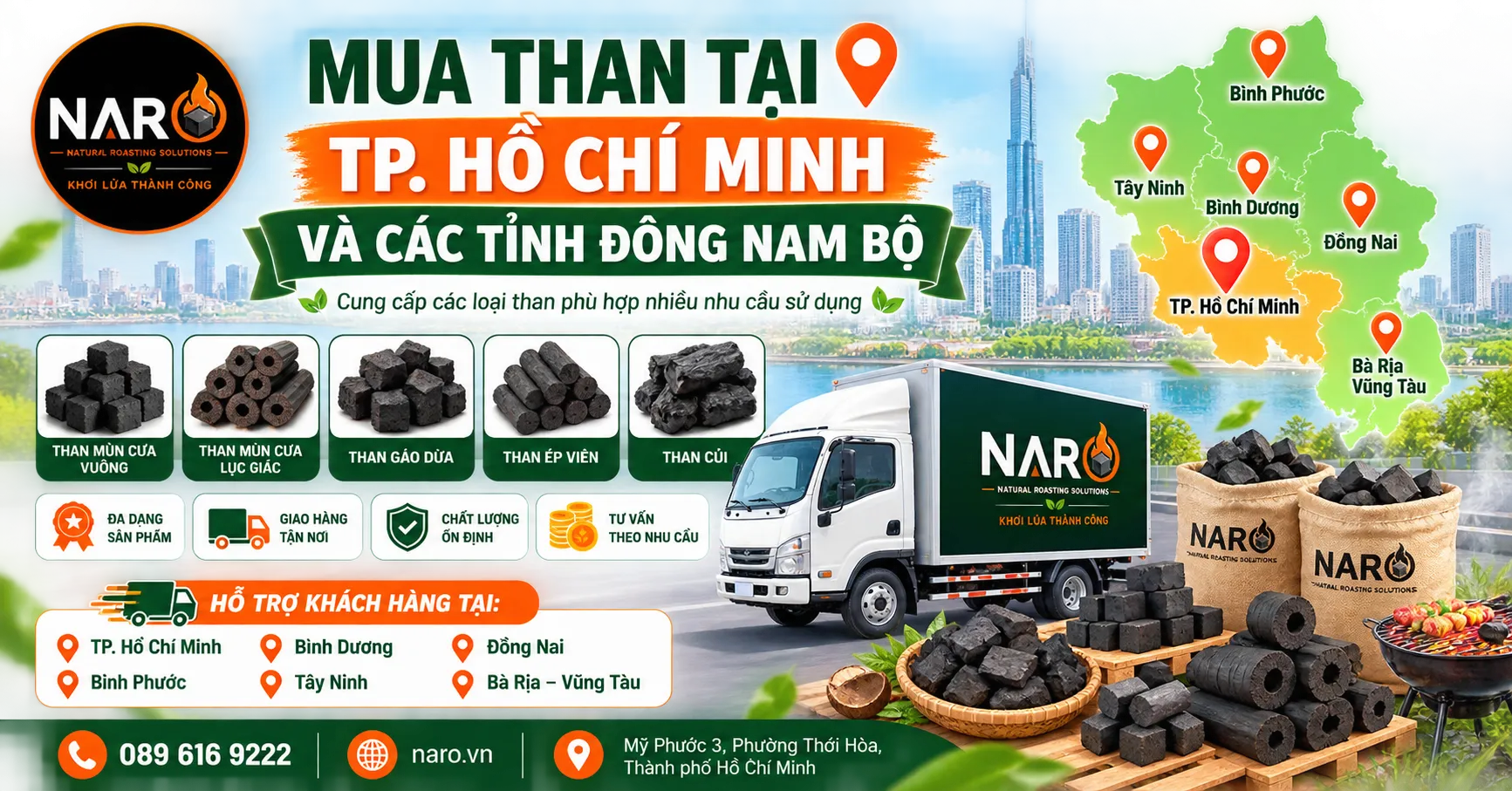 Mua than tại TP. Hồ Chí Minh và các tỉnh Đông Nam Bộ