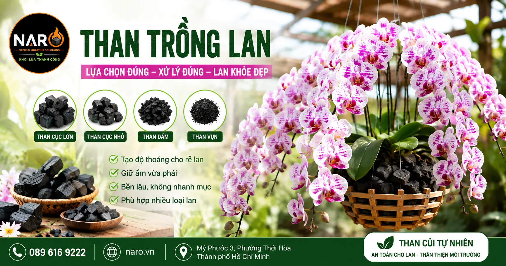 Than trồng lan: Cách chọn, xử lý và sử dụng hiệu quả